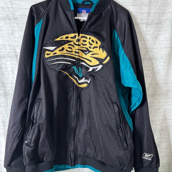 Reebok Black and Teal Varsity Jacket(A171) - Picture 1 of 5